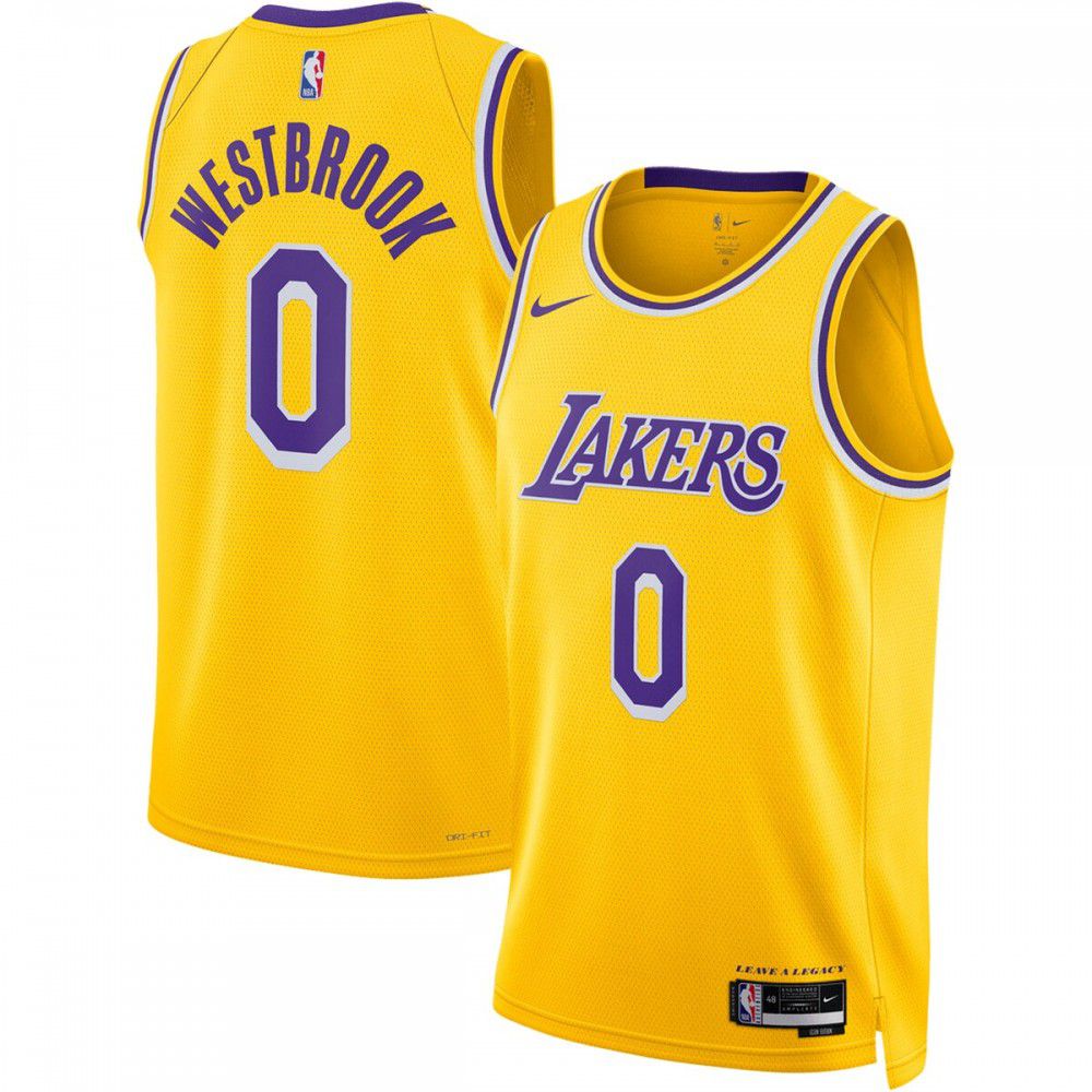 Russell Westbrook Los Angeles Lakers Unisex 2022/23 Swingman Jersey - Icon Edition - Gold-Pro Kit Vault | Brand New 26/27 Sports Jerseys